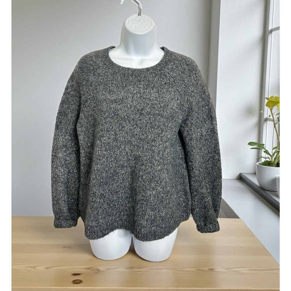 Women's Old Navy Gray Chunky Pullover Sweater Sz XS Marled Thick Over-Sized